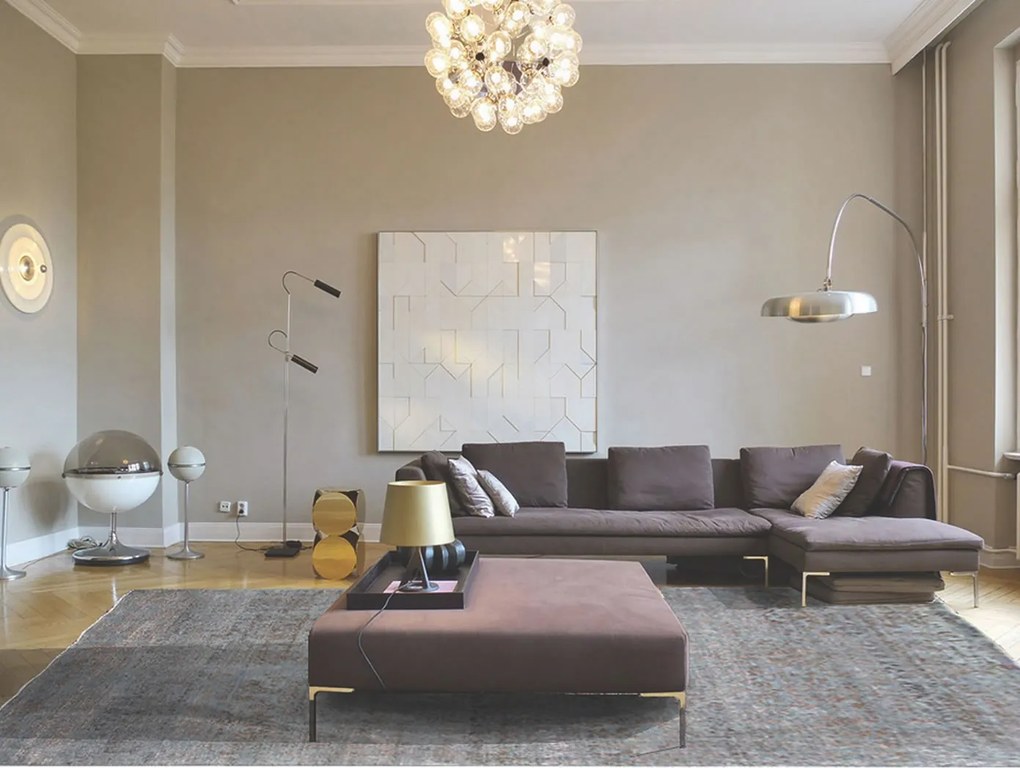 Ručne viazaný kusový koberec Diamond DC-JK 1 Silver / mouse, 180x275, šedá, chodba / predsieň, Diamond Carpets India