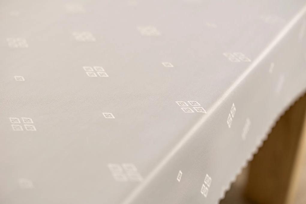 Dekorstudio Teflónovy obrus na stôl Diamond - biely Rozmer obrusu (šírka x dĺžka): 140x220cm