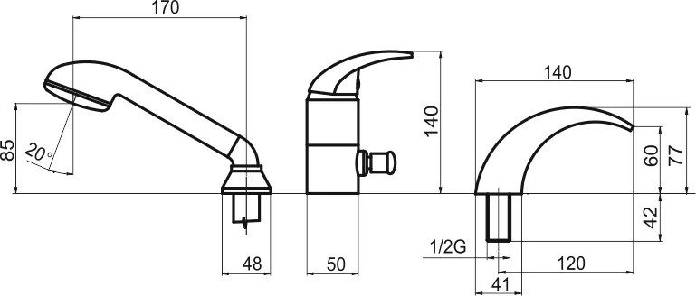 Novaservis Metalia 55, vaňová batéria, chrómová, 55047,0