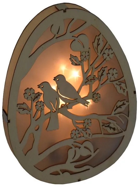 LED dekoračné vyrezávané vajíčko 22 x 3 x 18,3 cm