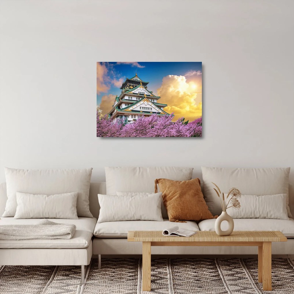 Sklenený obraz - Osacký hrad (70x50 cm)