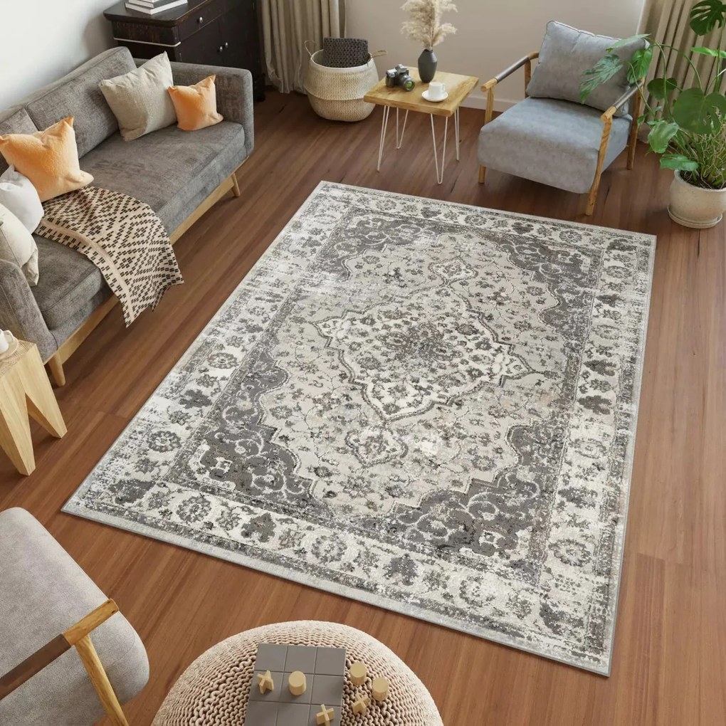 TA Koberec D172A L.GREY VIZON VALLEY Rozmer: 80x150 cm