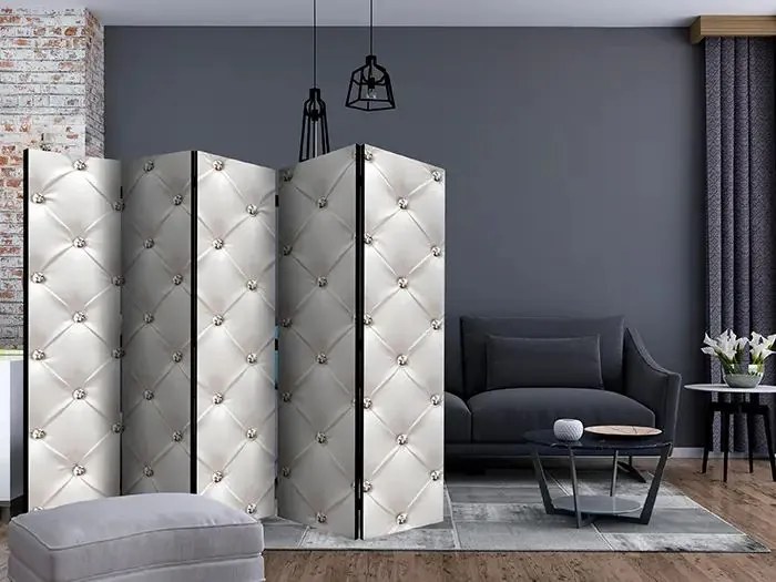 Paraván - White Elegance II [Room Dividers] Veľkosť: 225x172, Verzia: Akustický