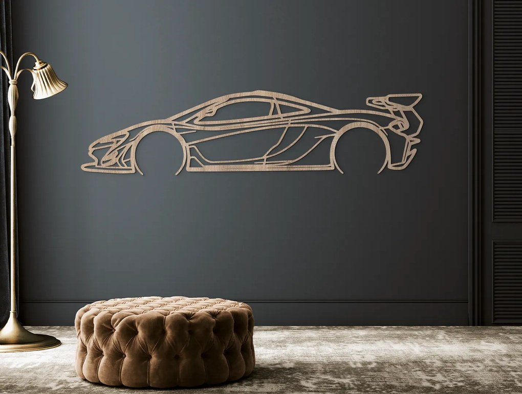 drevko Drevený obraz McLaren P1 GTR Rozmer obrazu: 21,5 x 86 cm, Farba dekorácie: Čierna