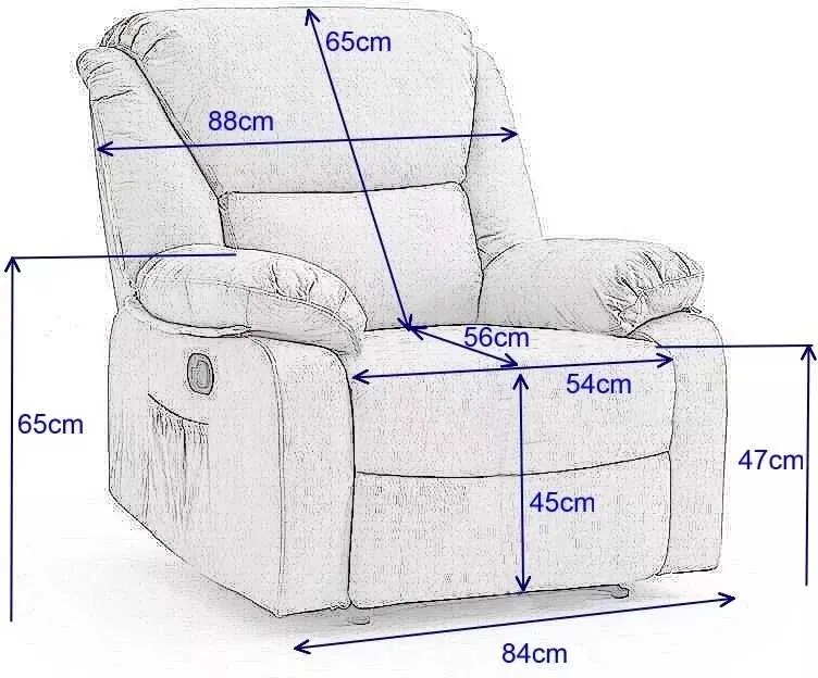 LuxuryForm DESIGN Televízne kreslo VELORA s polohovaním - béžové