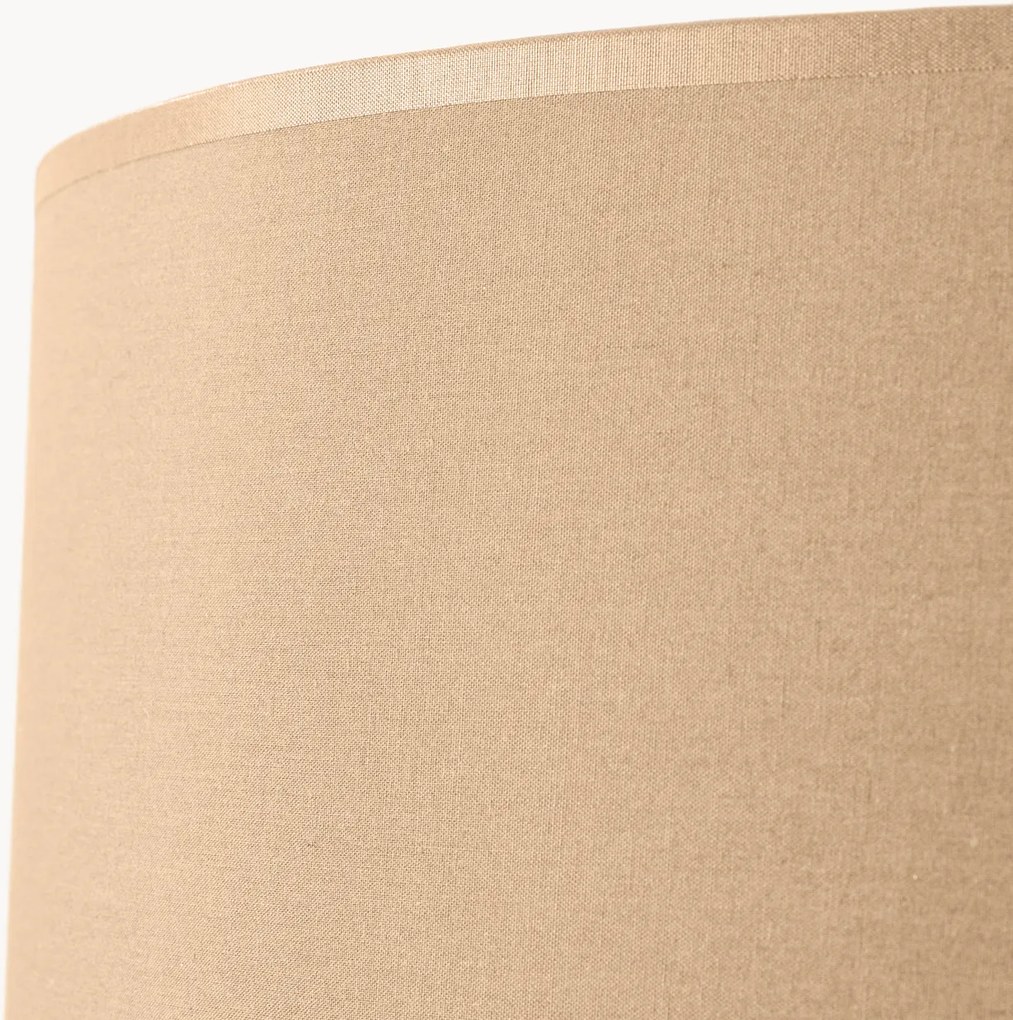 Stojacia lampa Natt, 1x béžové textilné tienidlo, drevo