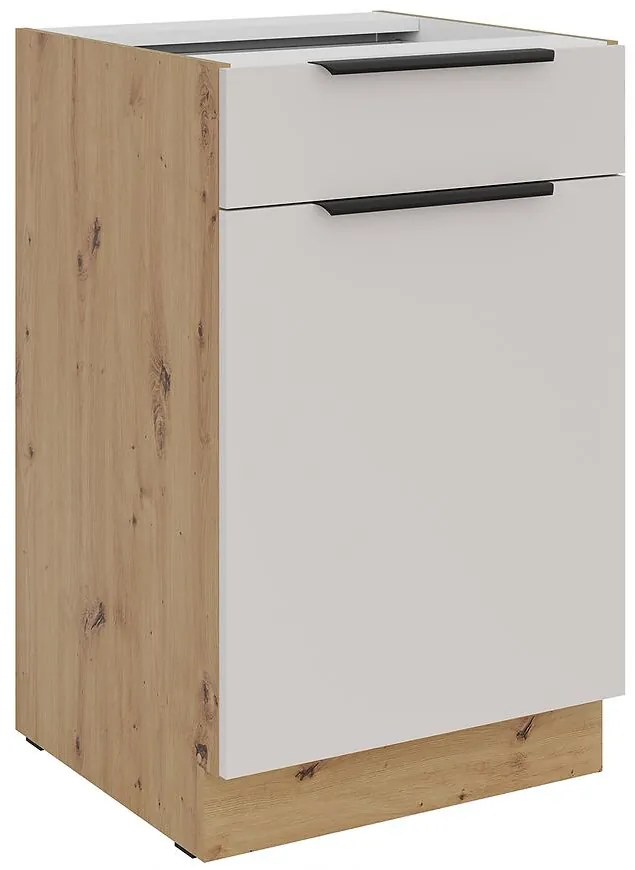 Kuchynská skrinka Solea cashmere/artisan 50D 1F 1S BB