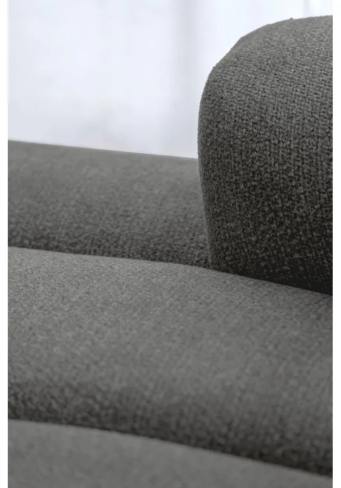 Sivá rohová pohovka (ľavý roh/s leňoškou) Shell – Miuform