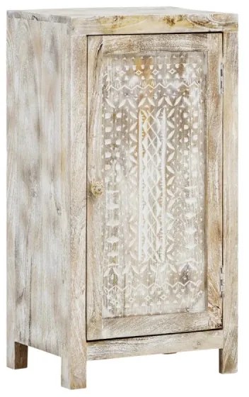 furniture-nabytek.cz - Masívna kúpeľňová spodná skrinka Bitna z mangového dreva, lakovaná, prírodná farba