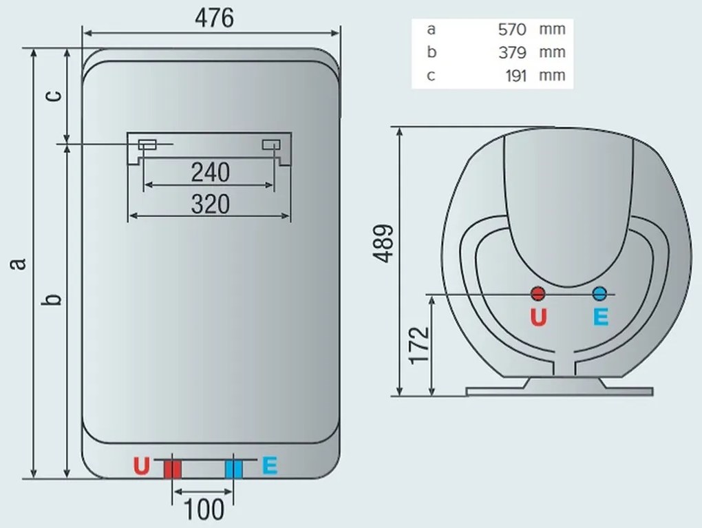 ARISTON SHAPE ECO EVO 50 V Elektrický zásobníkový ohrievač vody, 45l, (1,8kW) 3626073