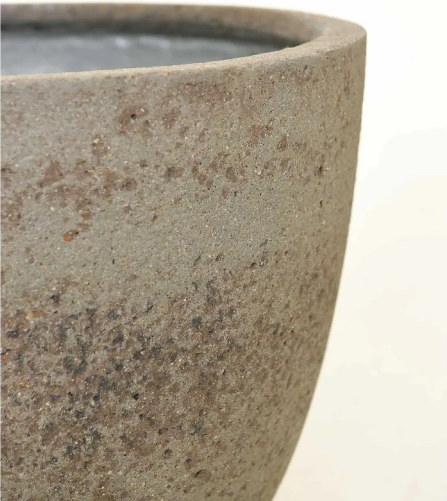 Kónický kvetináč VIRINGO, vláknocement, 33x29 cm, sivý