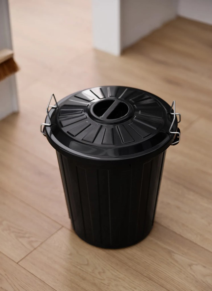 Rotho Odpadkový kôš s vekom a kovovými zámkami MINI POPOLNICA 25l