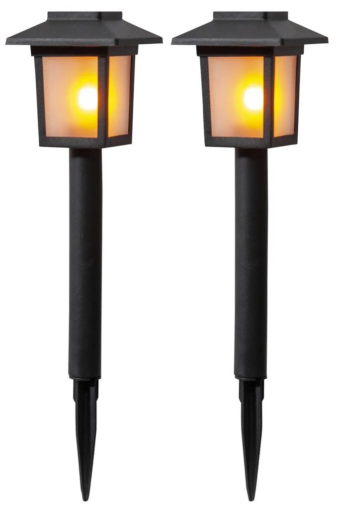 Solárne soklové LED Flame Mini v sade 2 kusov