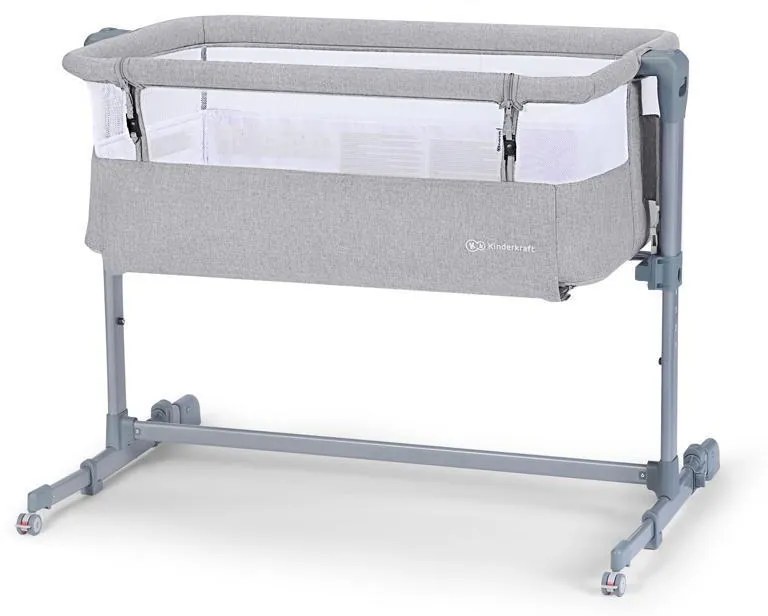 KINDERKRAFT SELECT Postieľka detská polohovateľná Neste Air Grey, Premium KKLNEAIRGRY000
