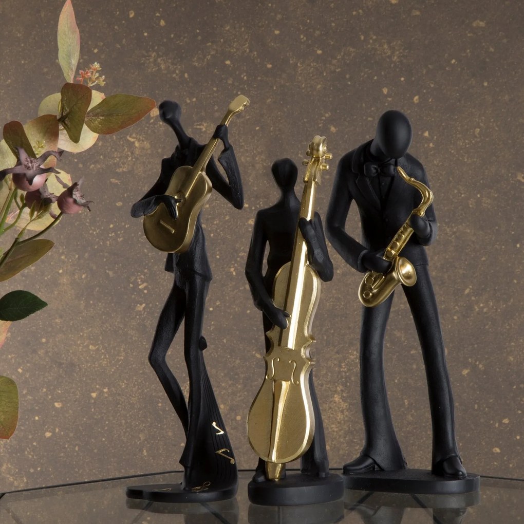 DEKORAČNÁ SOŠKA RICO 13X9X37 CM ČIERNA