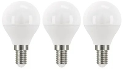 EMOS Sada 3x LED žiarovka, E14, Mini, 6W, 470lm, 2700K, teplá biela