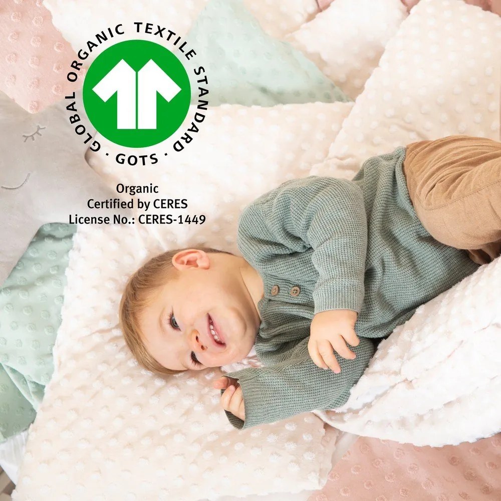 Béžová bavlnená pletená detská deka 80x80 cm Frosty Almond – Roba