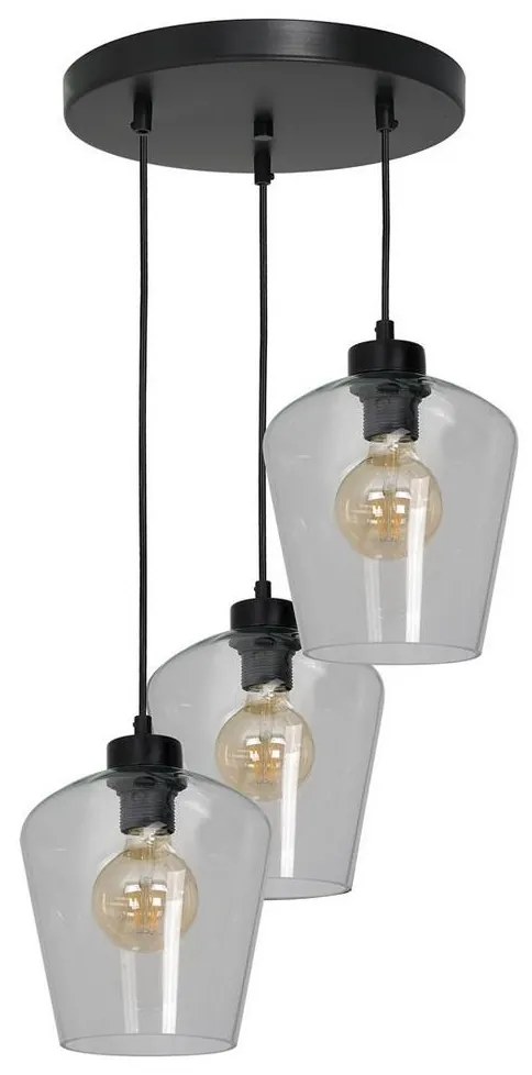 Luster na lanku SANTIAGO 3xE27/60W/230V číra