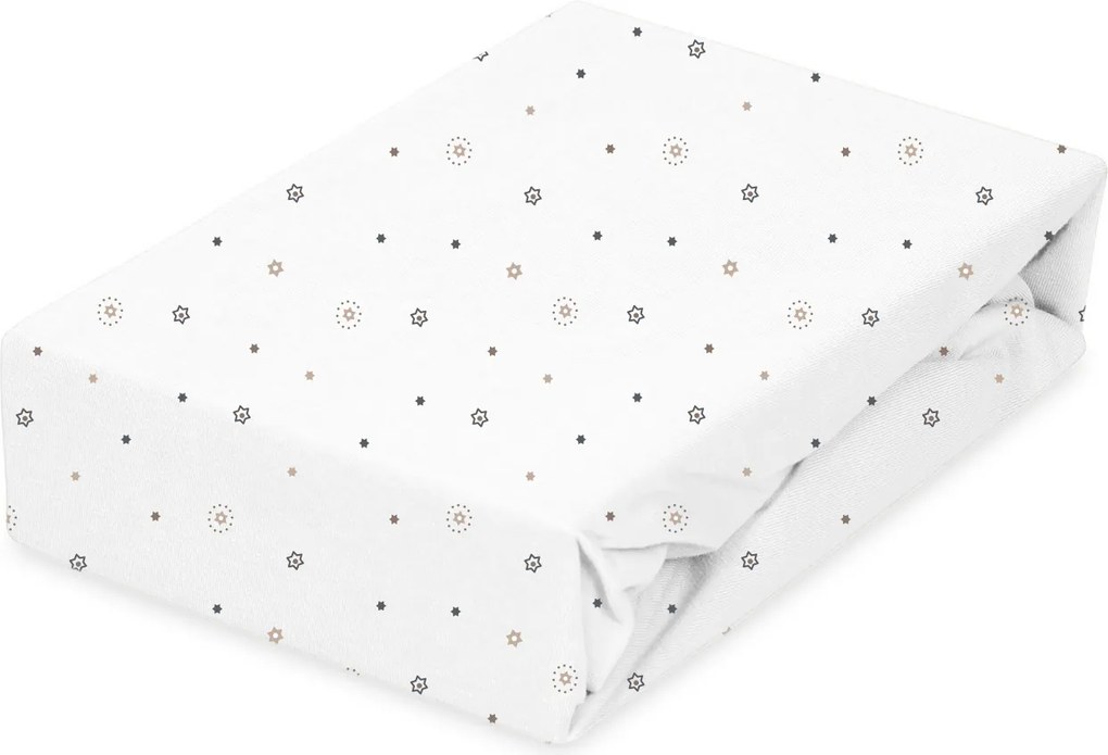 Babymatex Bavlnené prestieradlo do postieľky 70x140 cm - Hviezdy