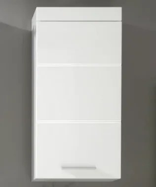Kúpeľňová závesná skrinka Amanda 501, lesklá biela%