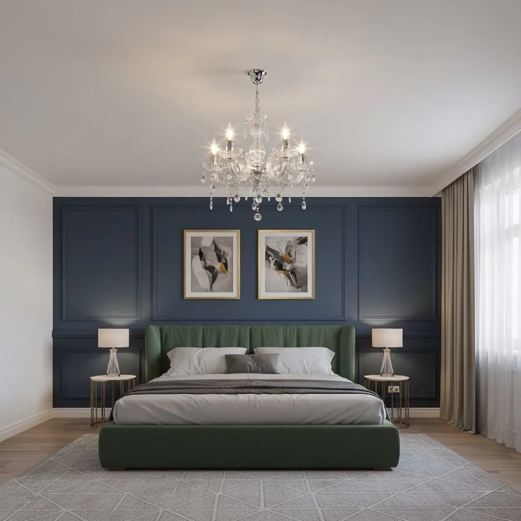 Toolight Toolight, stropné svietidlo 5xE14, EBT004-5CP, priehľadná-chróm, OSW-01258