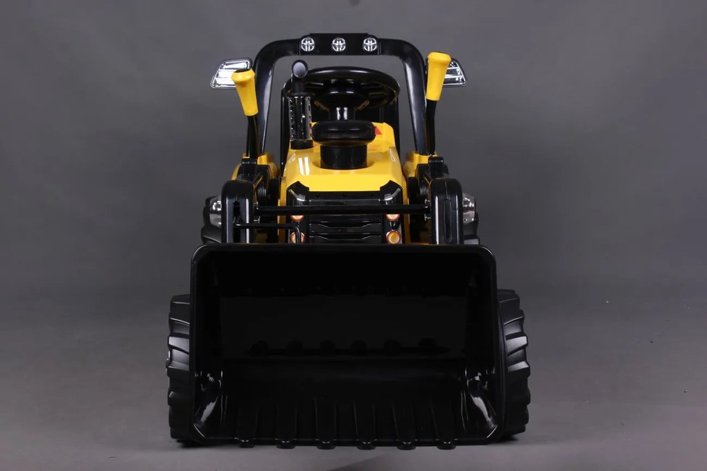 Detské elektrické autíčko BestBerg BBCC-40Y - nakladač / od 3 rokov / nosnosť 30 kg / žltá