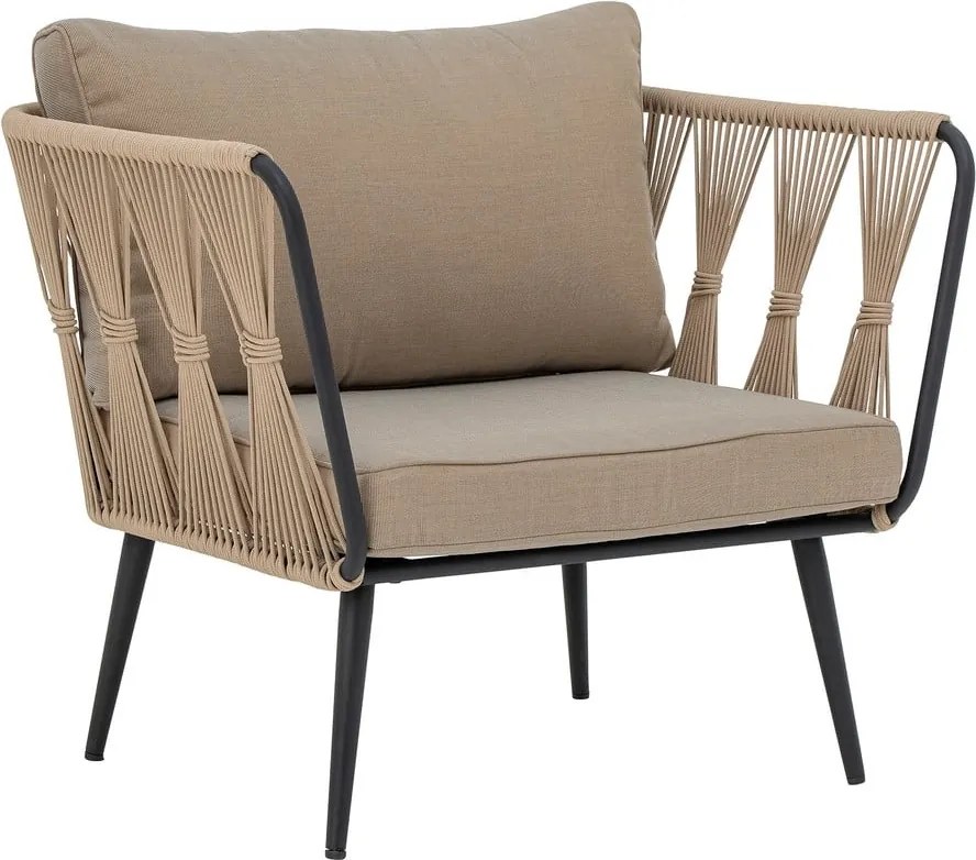 Béžové polstrované záhradné kreslo Pavone – Bloomingville