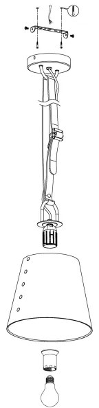 Eglo 43405 - Luster na lanku CHERTSEY 1xE27/60W/230V