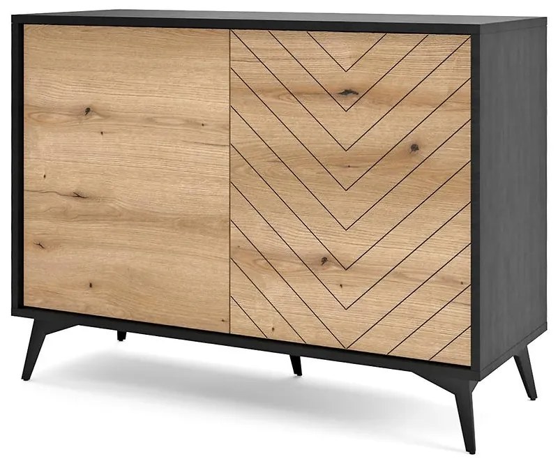 Komoda Diamond K104 dub evoke/čierna