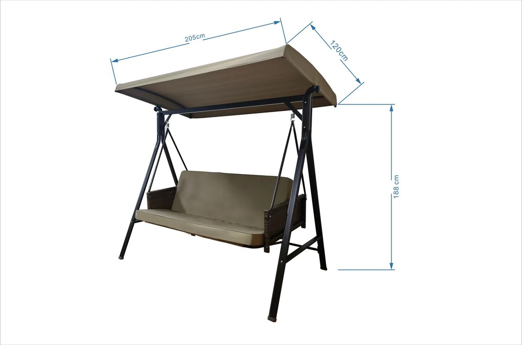 Zahradní houpačka pro 3 osoby Houseland Siena