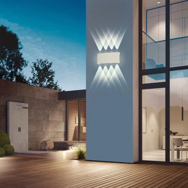 Brilagi - LED vonkajšie nástenné svietidlo FLAREBOX LED/8W/230V biela IP65