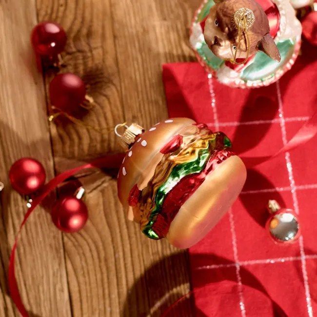 Vianočná ozdoba GLASSO burger 715082