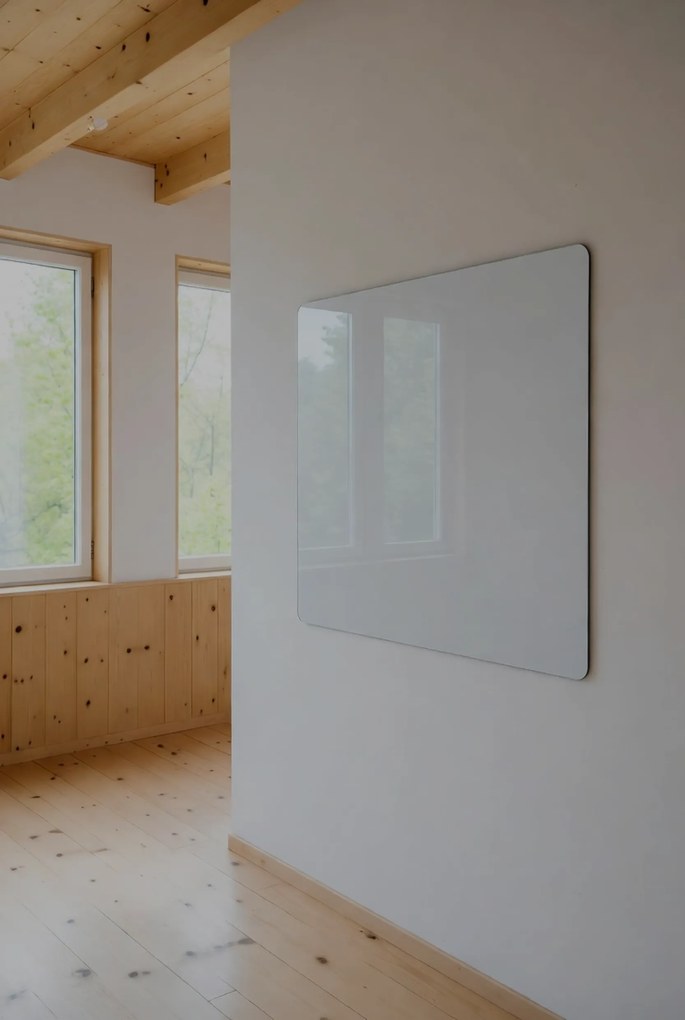 Toptabule.sk  Bezrámová magnetická tabuľa BIELA 120x90 cm