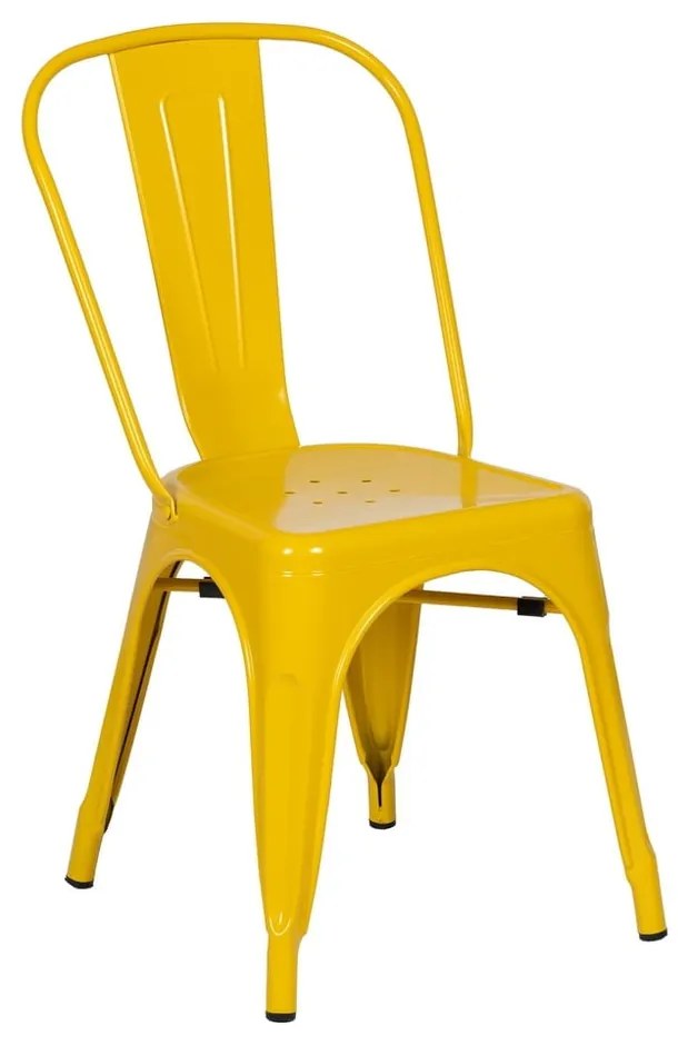 Žlté kovové jedálenské stoličky v súprave 2 ks – Ixia