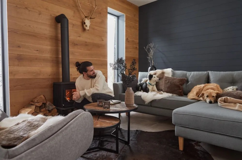 Set 2 ks stolíkov Oxford, masívne drevo/kov