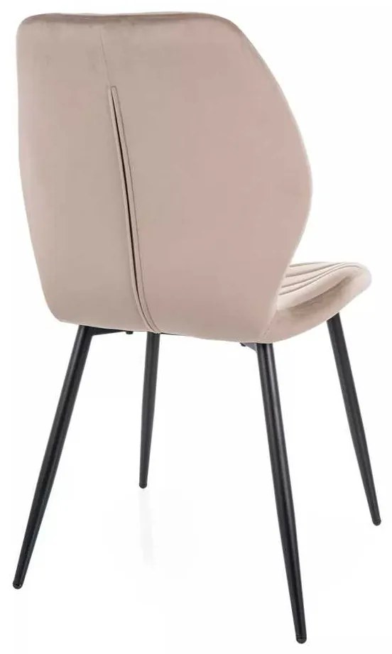 Jedálenská stolička Broda Velvet, béžová
