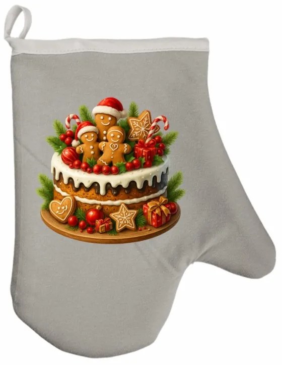 Vianočná kuchynská rukavica Cake EMI, čierna