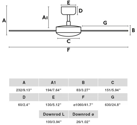 FARO 34285 - Stropný ventilátor CRUISER S čierna pr. 106 cm + diaľkové ovládanie