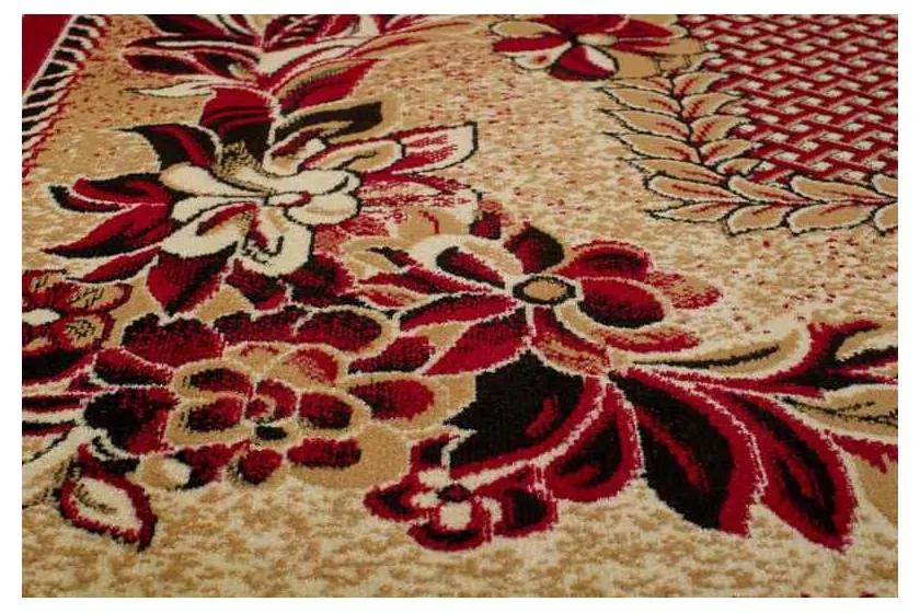*Kusový koberec PP Kvety červený 130x190cm