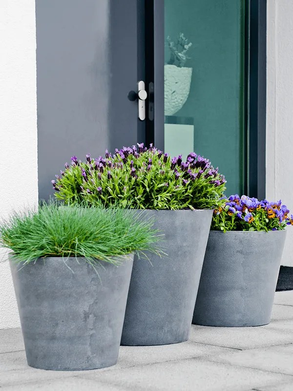 Fiberstone bucket grey 48x40 cm