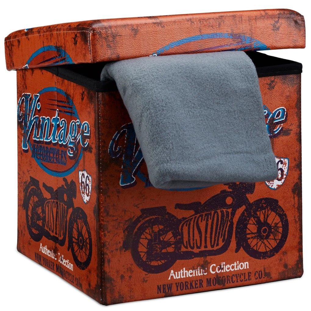 Taburetka s vekom skladacia, rd9050, Vintage