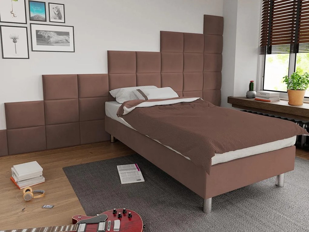 Čalúnená jednolôžková posteľ Estelle B, Dostupné poťahy: Manila 26, Rozmer postele: 80x200