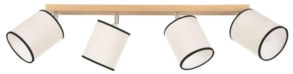 Spot-Light 66791474 - Stropné bodové svietidlo BOHO 4xE27/25W/230V dub