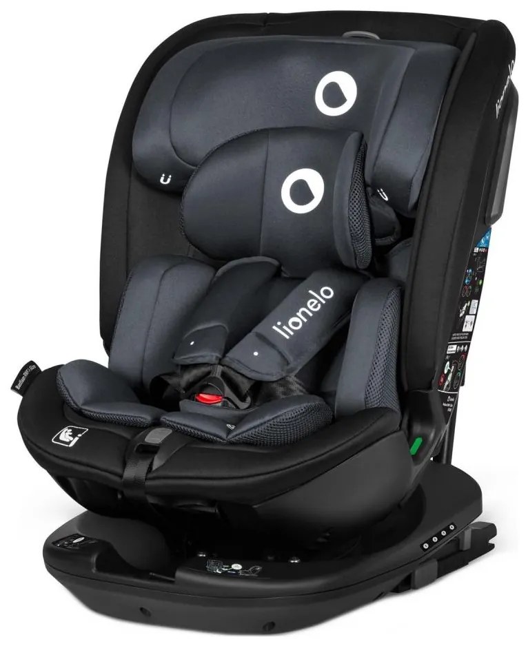 Lionelo - Autosedačka s otočnou základňou BASTIAAN i-Size 40-150 cm Grey Stone