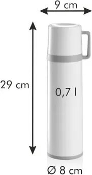 Tescoma Termoska s hrnčekom CONSTANT CREAM 0,7 l, nerez , 0,7 l