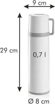 Tescoma Termoska s hrnčekom CONSTANT CREAM 0,7 l, nerez , 0,7 l