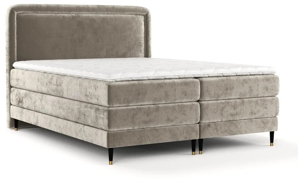 Svetlohnedá boxspring posteľ 140x200 cm Dove – Maison de Rêve