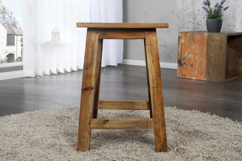 Jakarta stolička 45 cm z recyklovaného dreva, natur