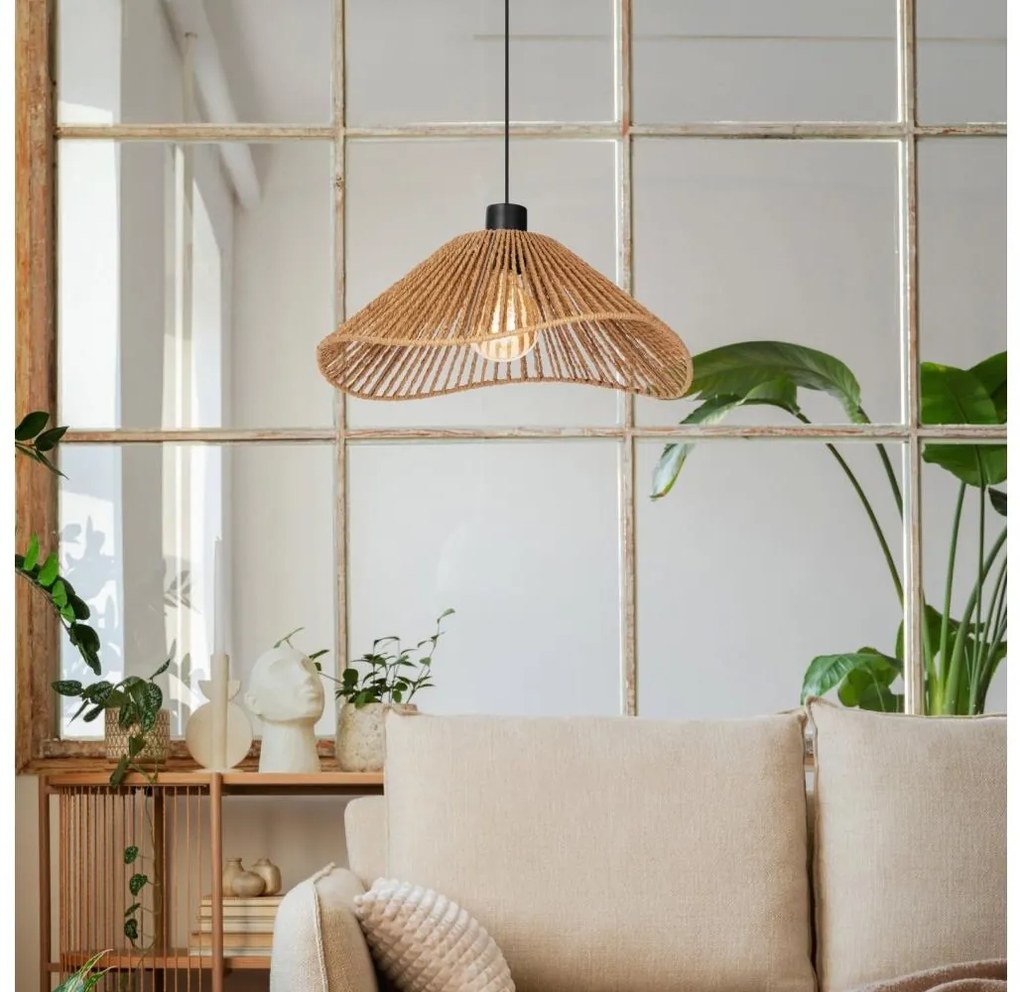 Eglo 44072 - Luster na lanku LAVISTER 1xE27/60W/230V hnedá