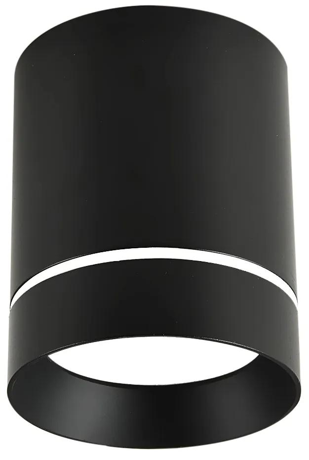 CLX Moderné stropné svietidlo EMILIA-ROMAGNA, 1xGU10, 15W, 10,5x7,9cm, čierna